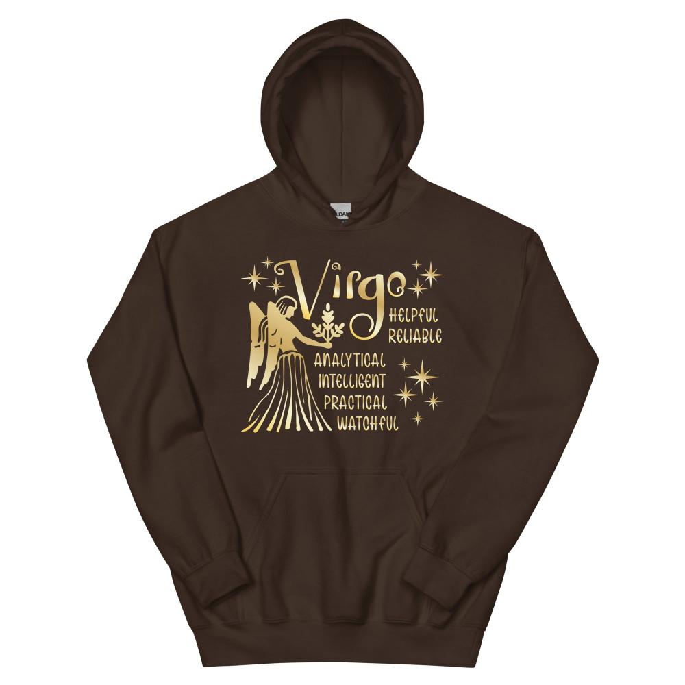 Virgo Zodiac Positive Traits Hoodie - Dark Chocolate Color - https://ascensionemporium.net